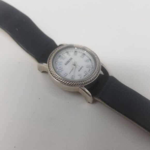 Kessaris Black Band Silver Rope Bezel Interchangable Bands JCR510 Women's Watch - Picture 6 of 9